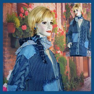 Stella McCartney Sweater Blue Size M/L Cardigan Jacket Eight Knits Made in Italy